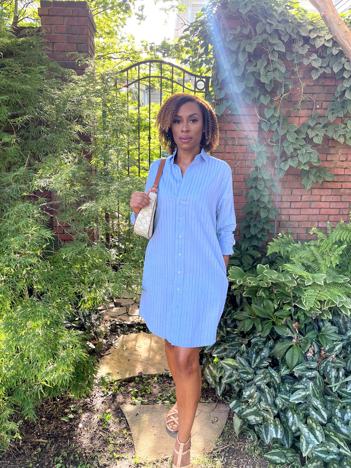 Susan Shirtdress - Blue Seersucker