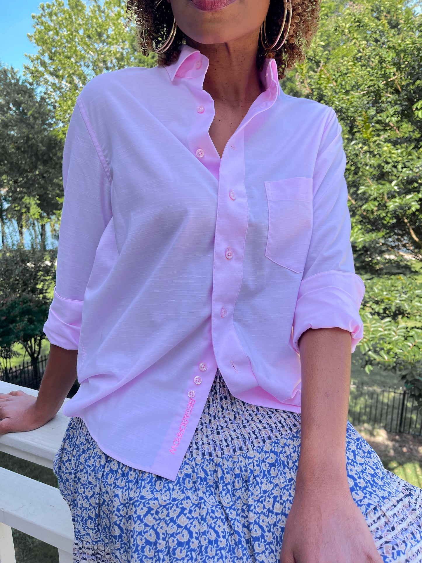 Barb Shirt - Pink Bamboo