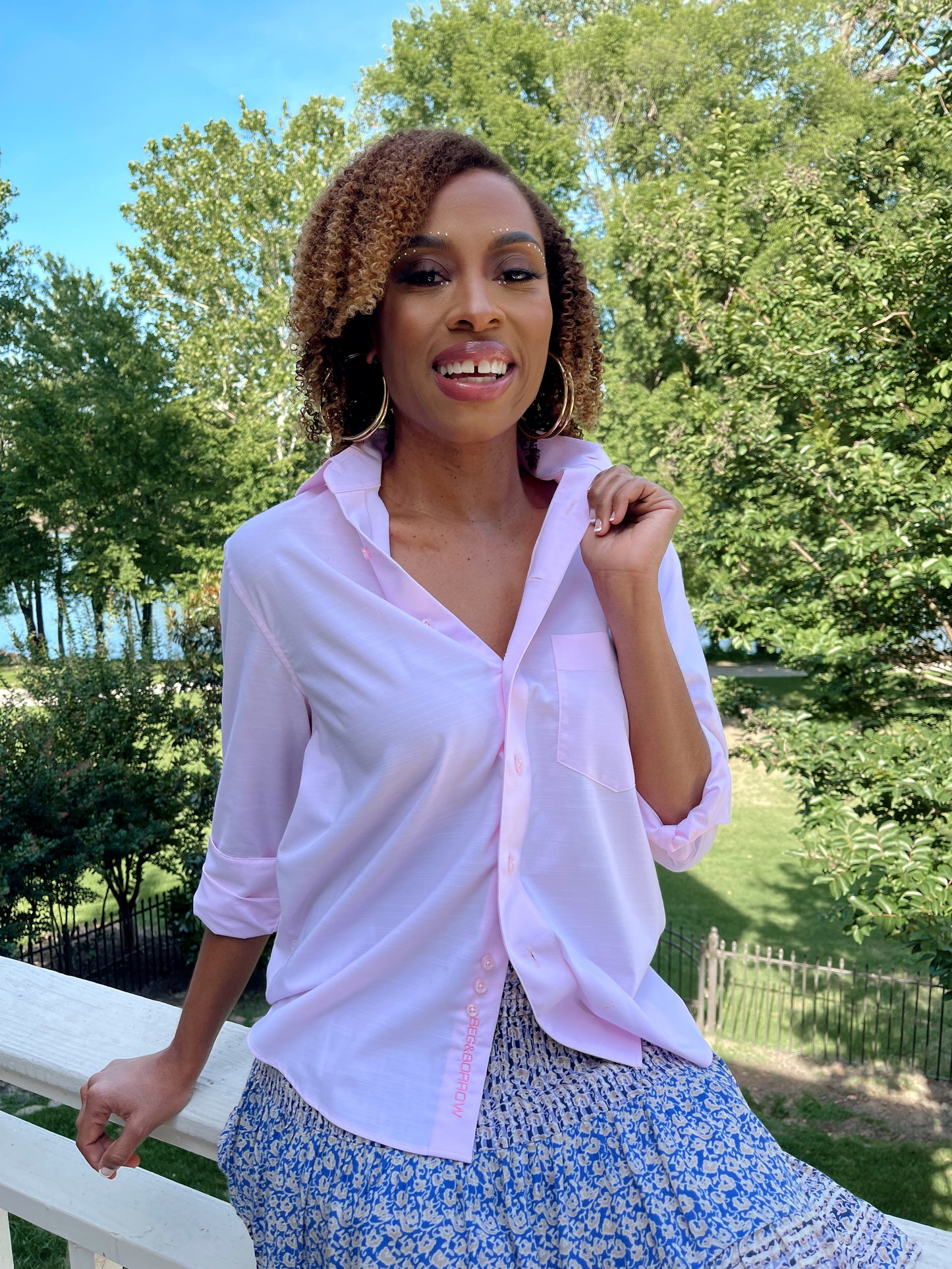Barb Shirt - Pink Bamboo