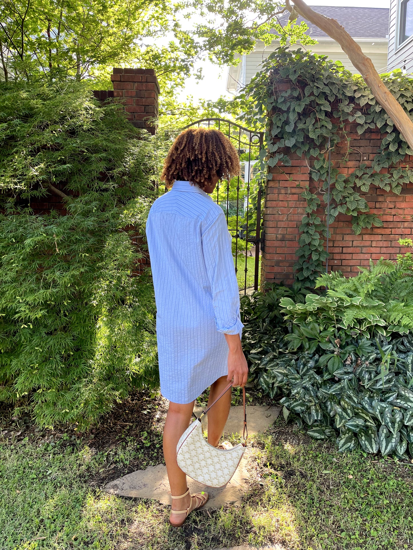 Susan Shirtdress - Blue Seersucker