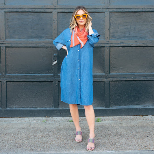 Gia Shirtdress - Blue Denim