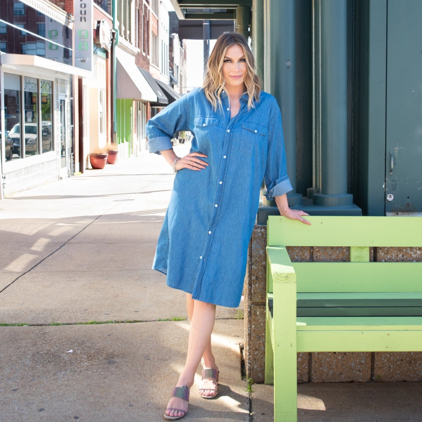 Gia Shirtdress - Blue Denim