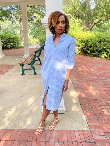 blue gingham shirt dress Blue Gingham Print Backless Dress Gabi Swimwear